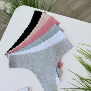 Набір бавовняних безшовних стрінгів (6 шт)#151 - - 11 - Набір бавовняних безшовних стрінгів (6 шт)#151 - - 10 -