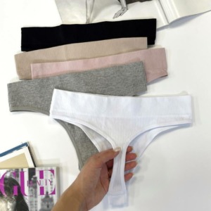 Стрінги в рубчик (набір 6 шт) #307