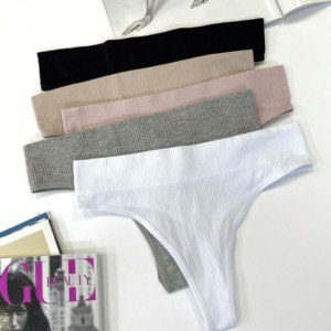 Стрінги в рубчик (набір 6 шт) #307 - - 14 -