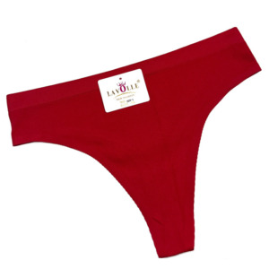 Набір бавовняних стрінгів в рубчик на більші об'єми (3 шт) #309 - - 8 -