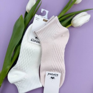 Бавовняні шкарпетки нюдових відтінків (5 пар) #321 - - 13 -