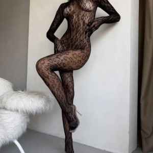 Леопардовий бодістокінг з відкритою спинкою #342 - - 14 - Леопардовий бодістокінг з відкритою спинкою #342 - - 13 -