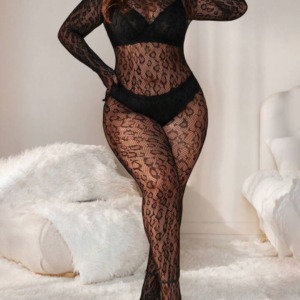 Леопардовий бодістокінг з відкритою спинкою #342 - - 28 -