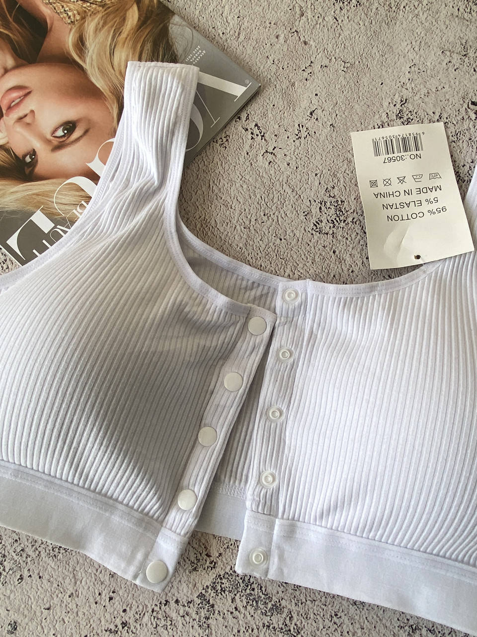 hlopkovyj-belyj-top-1 Бавовняний топ на велику чашку (D/E/F) #343 - - 9 -