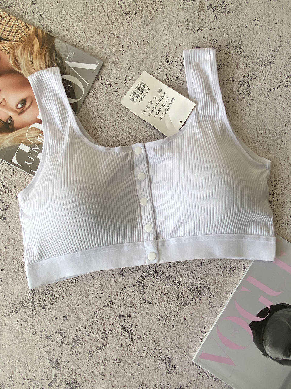 hlopkovyj-belyj-top Бавовняний топ на велику чашку (D/E/F) #343 - - 8 -