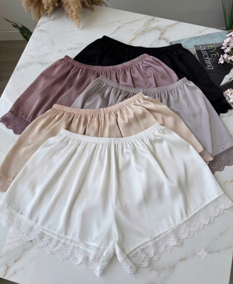 1787235658498 Шовкові шортики з мереживом #364 - - 4 -